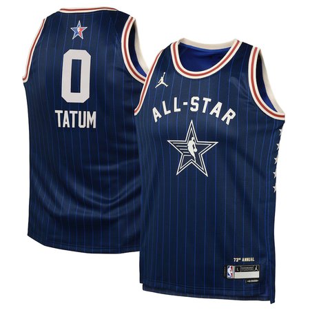 Youth #0 Jayson Tatum Navy 2024 NBA All-Star Game Swingman Jersey